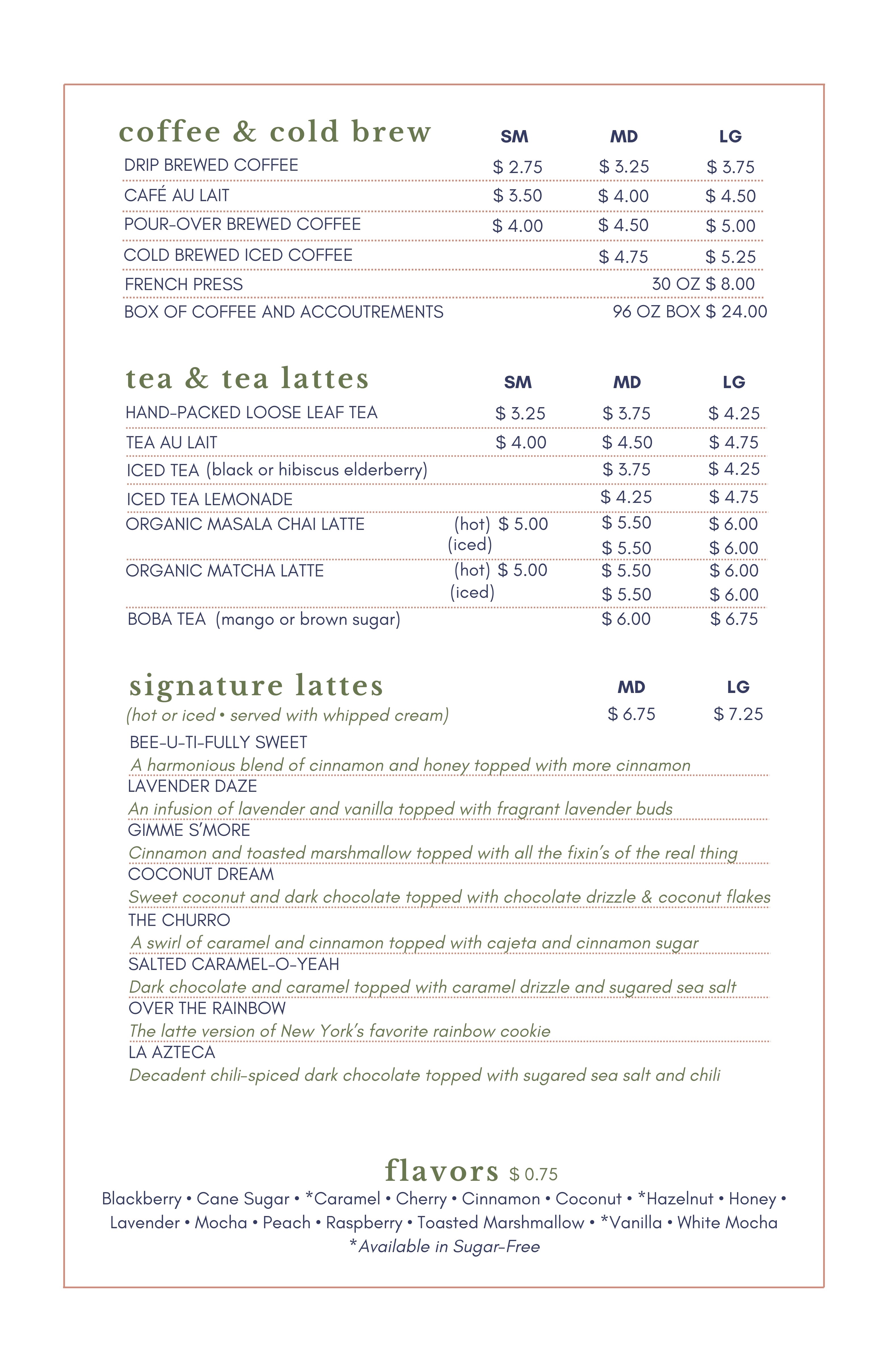 Menu Page 3